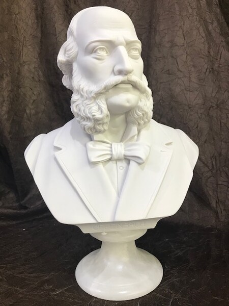Offenbach Jacques Bust Composer Sculpture Portrait Head Musician
